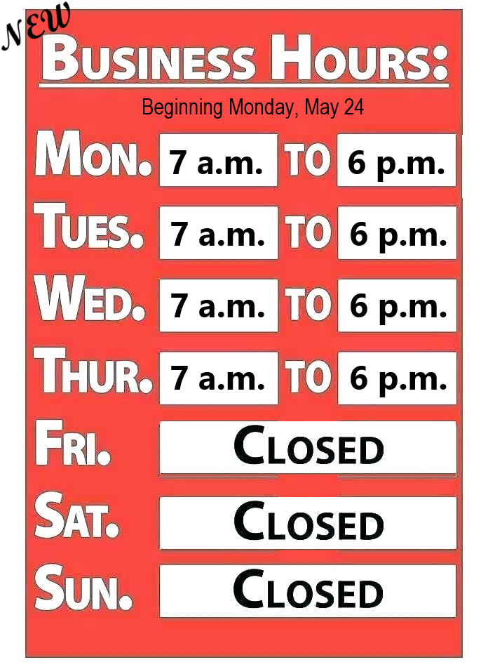 New Office Hours Richland County Health Office